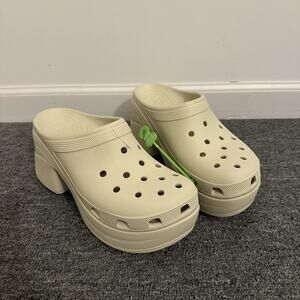Crocs Siren Clog W Size 12 M 10 High Healed Bone Platform Style Retro Comfort